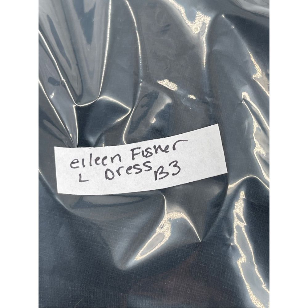 Eileen Fisher Dress Linen Women's Size Large Black Sleeveless - Picture 12 of 12